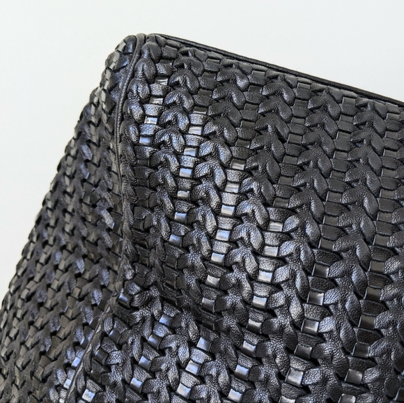 Christian Dior Black Woven Leather Medium Soft Lady Dior Tote Bag - Picture 13 of 16